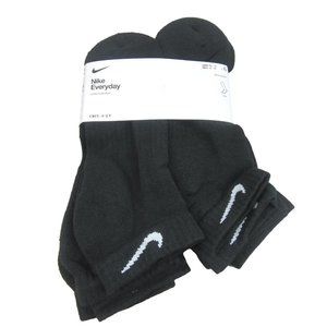 Nike Everyday Cushion Low Socks Black 6 Pack Mens Size 8-12 NEW